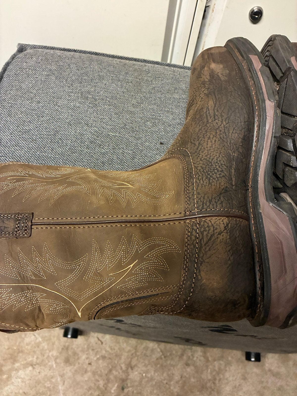 Ariat WorkHog Western S3 Waterdichte Werklaarzen Maat 46, Ophalen of Verzenden, Zo goed als nieuw, Bruin, Werkschoenen