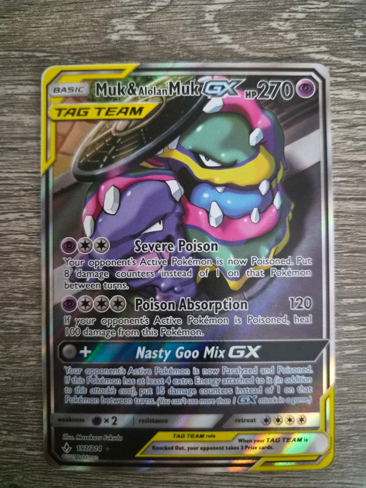 Muk & Alolan Muk GX Alt Art Unbroken Bonds, Verzenden, Zo goed als nieuw, Losse kaart, Foil