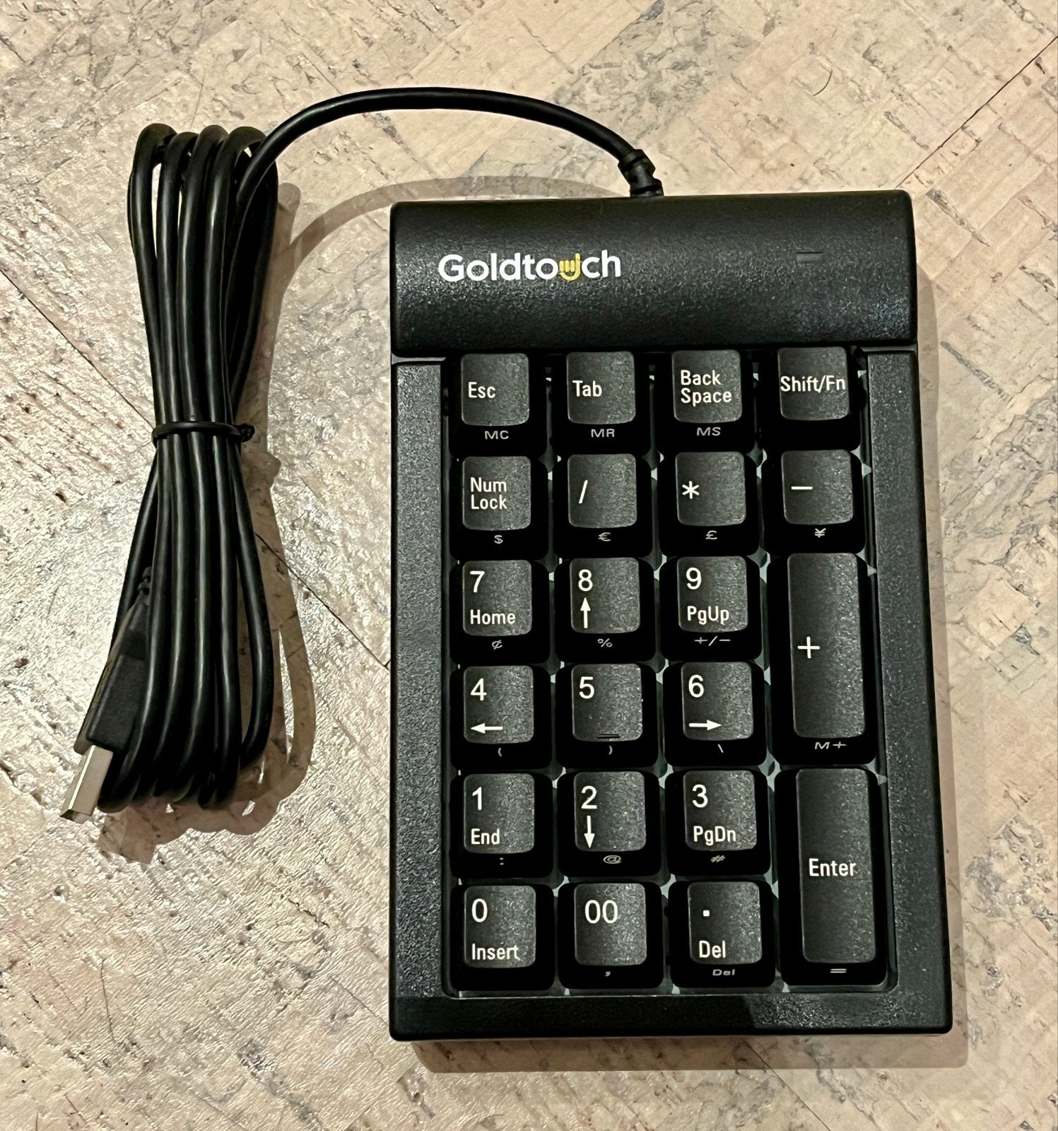 Goldtouch USB Numeriek Toetsenbord Zwart GTC-0077 - nieuw, Computers en Software, Nieuw, Numeriek, Ophalen of Verzenden, Numeriek gedeelte