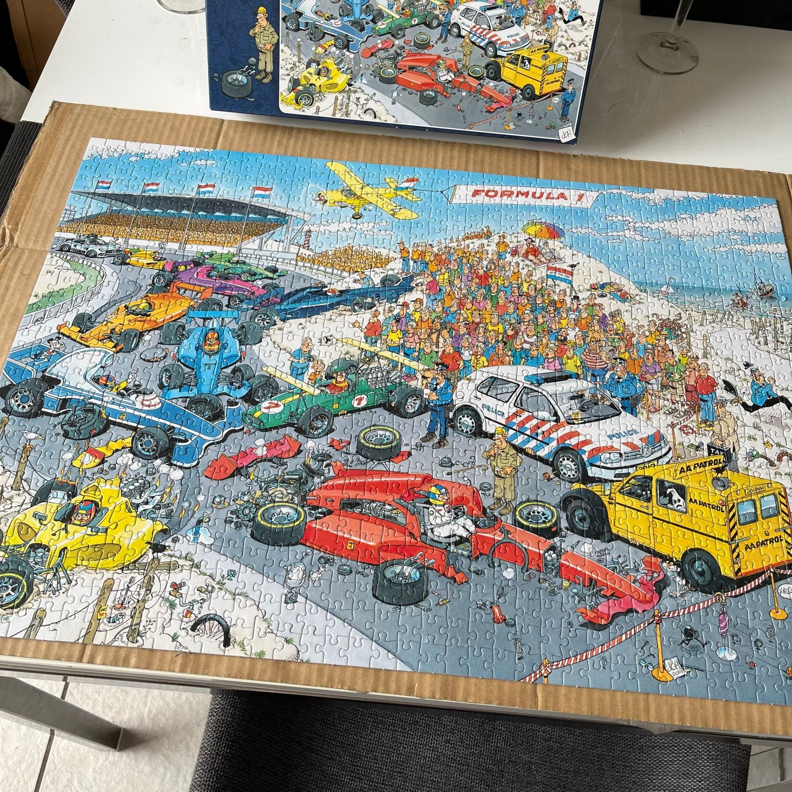 Jan van Haasteren Formule 1 Puzzel 1000 stukjes -Ruilen, Ophalen, 500 t/m 1500 stukjes, Zo goed als nieuw, Legpuzzel