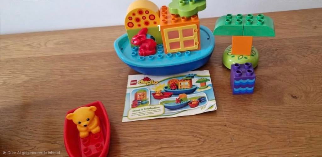 Duplo bootjes met konijn en beer, Ophalen of Verzenden, Gebruikt, Complete set, Duplo