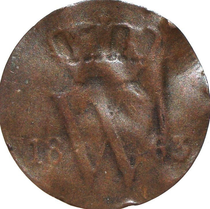 Nederland 1 cent 1863 (misslag, te dun muntplaatje), Postzegels en Munten, Munten | Nederland, Ophalen of Verzenden, Koning Willem III
