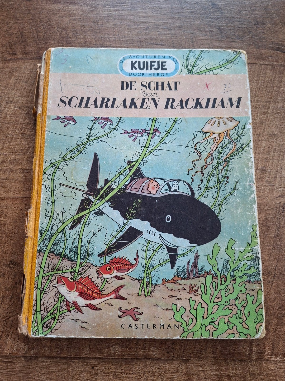 Kuifje strip schat scharlaken rackham, Eén stripboek, Ophalen of Verzenden