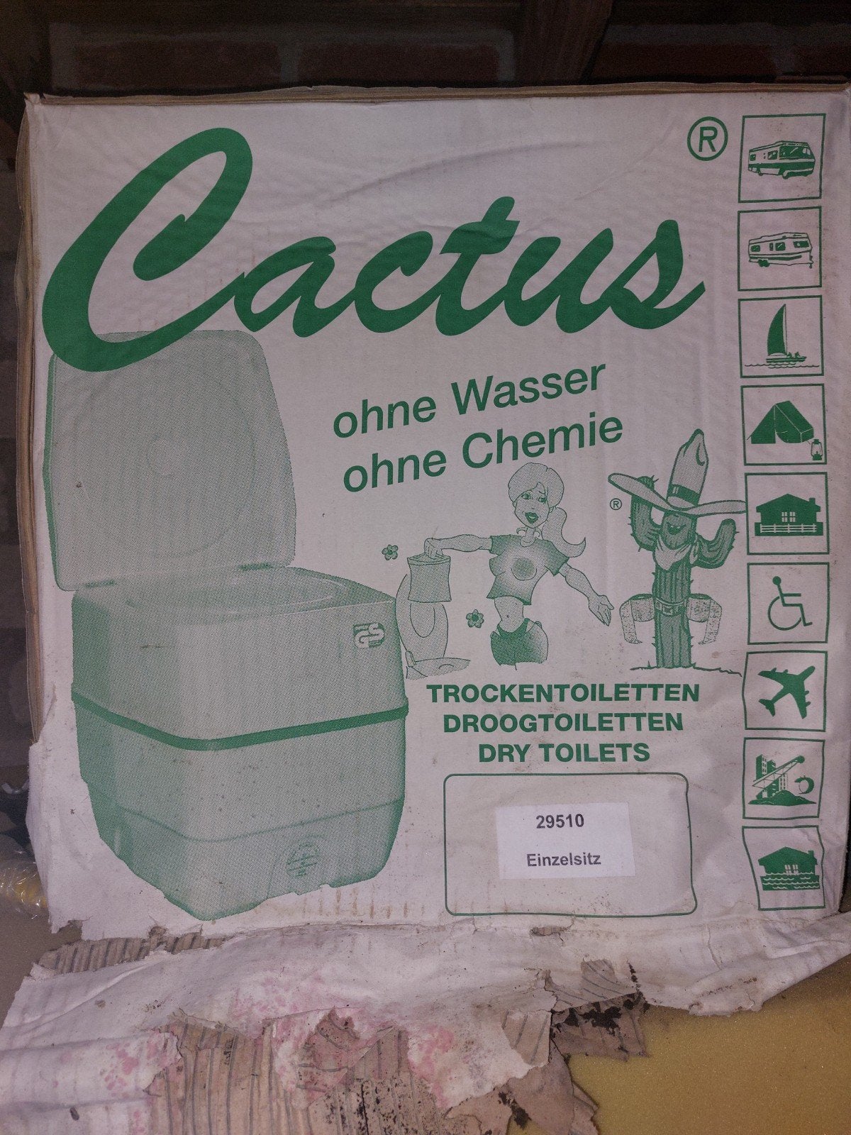 Droog toilet voor boot, camper, caravan of tent, Ophalen, Nieuw