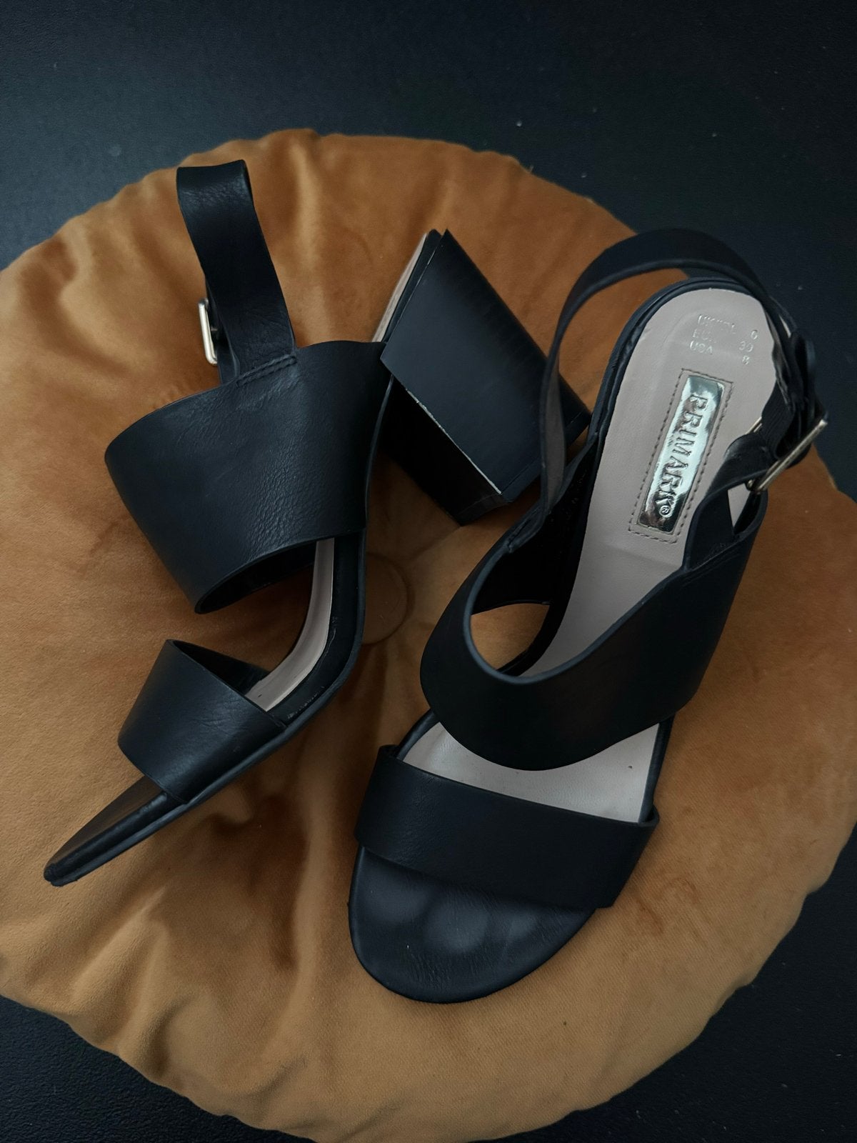 Primark Zwarte Sandalen met Blokhak - Maat 39, Ophalen, Zwart, Sandalen of Muiltjes, Gedragen