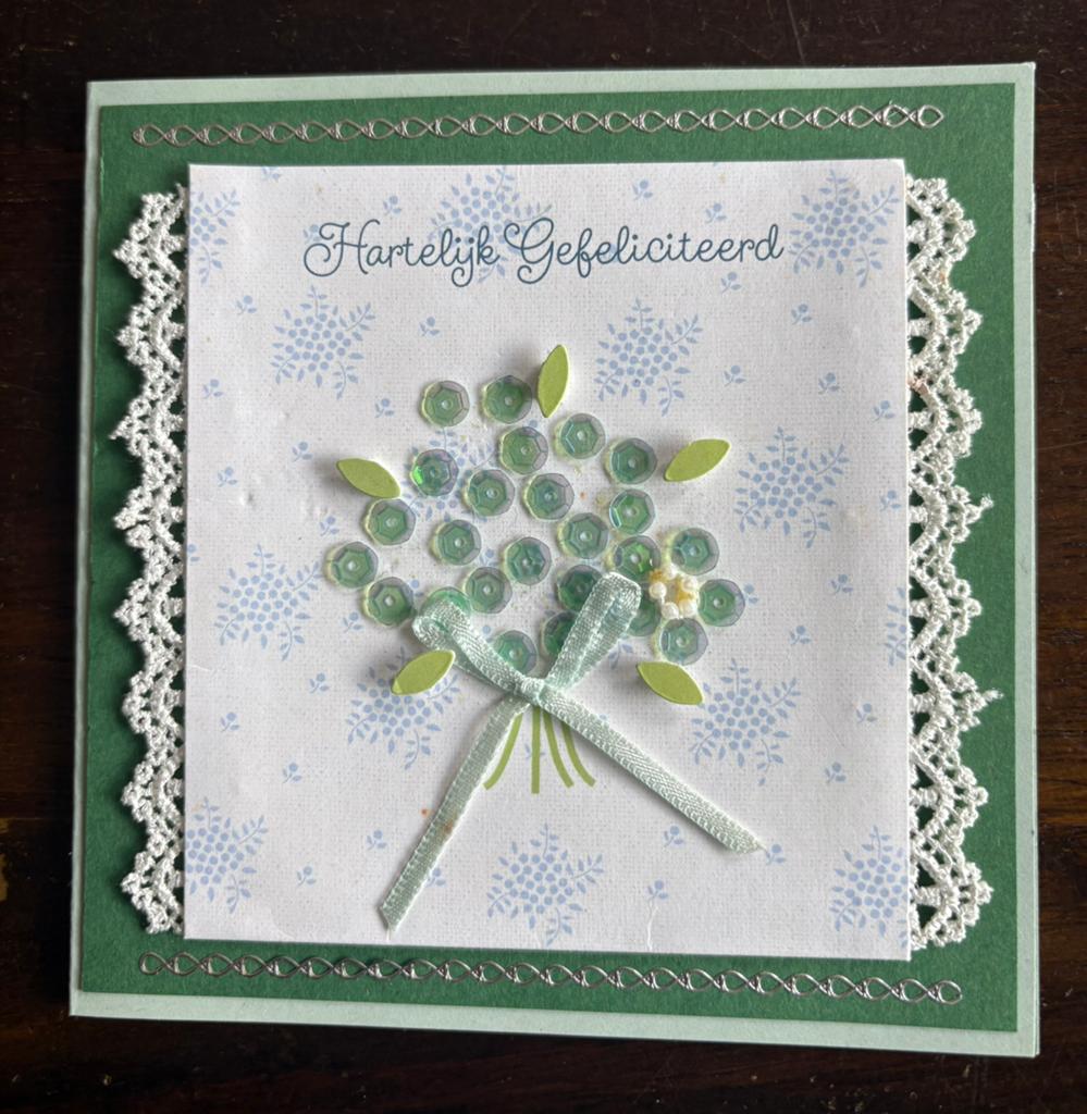 Nieuwe zelfgemaakte kaart gefeliciteerd, Hobby en Vrije tijd, Kaarten | Zelfgemaakt, Ophalen of Verzenden, Nieuw, Overige thema's