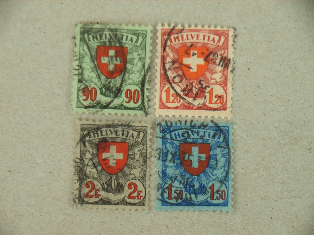 BK   Zwitserland 194-197, Ophalen of Verzenden, Gestempeld