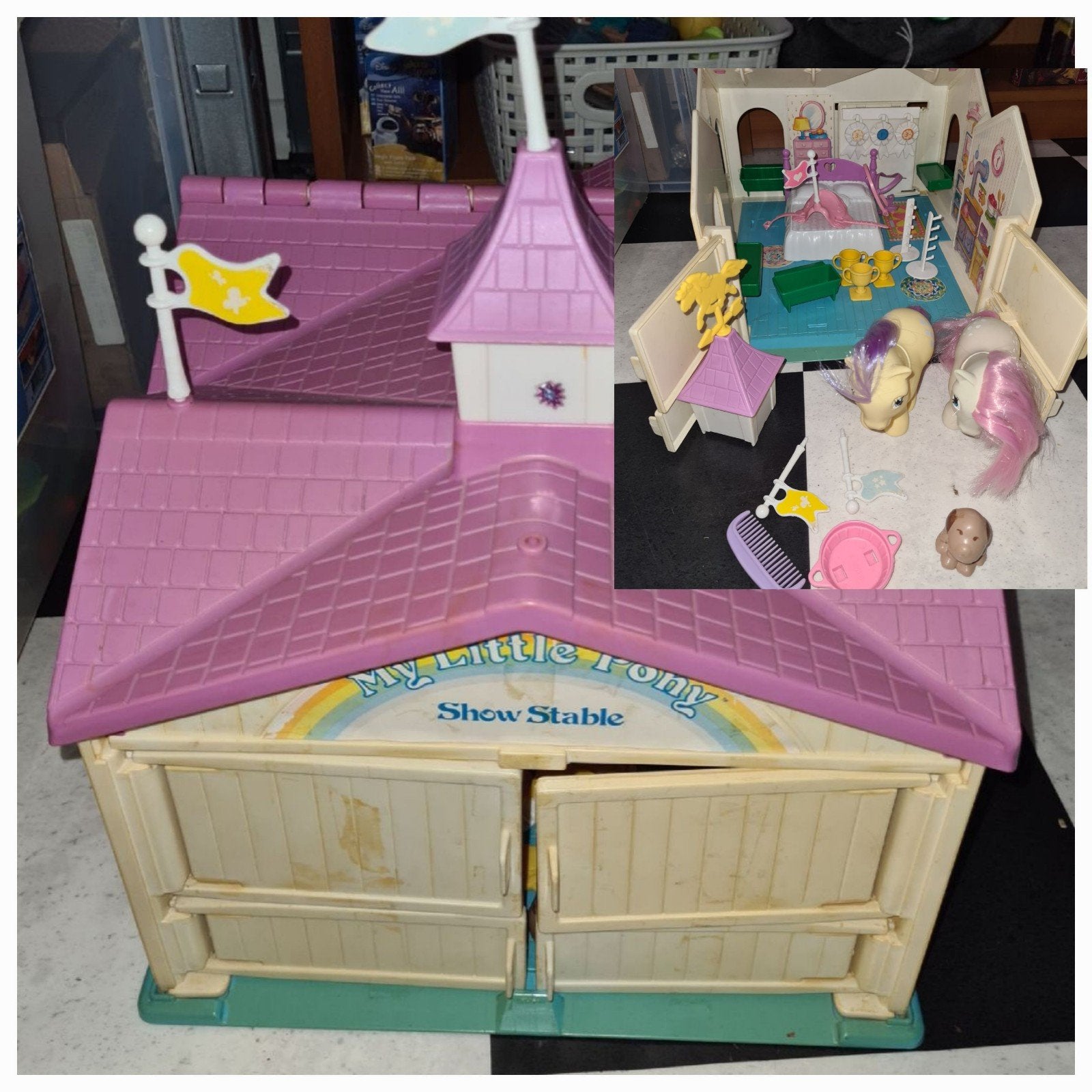 My Little Pony Show Stable met accessoires Show Stal G1, Ophalen of Verzenden, Gebruikt, Jongen of Meisje