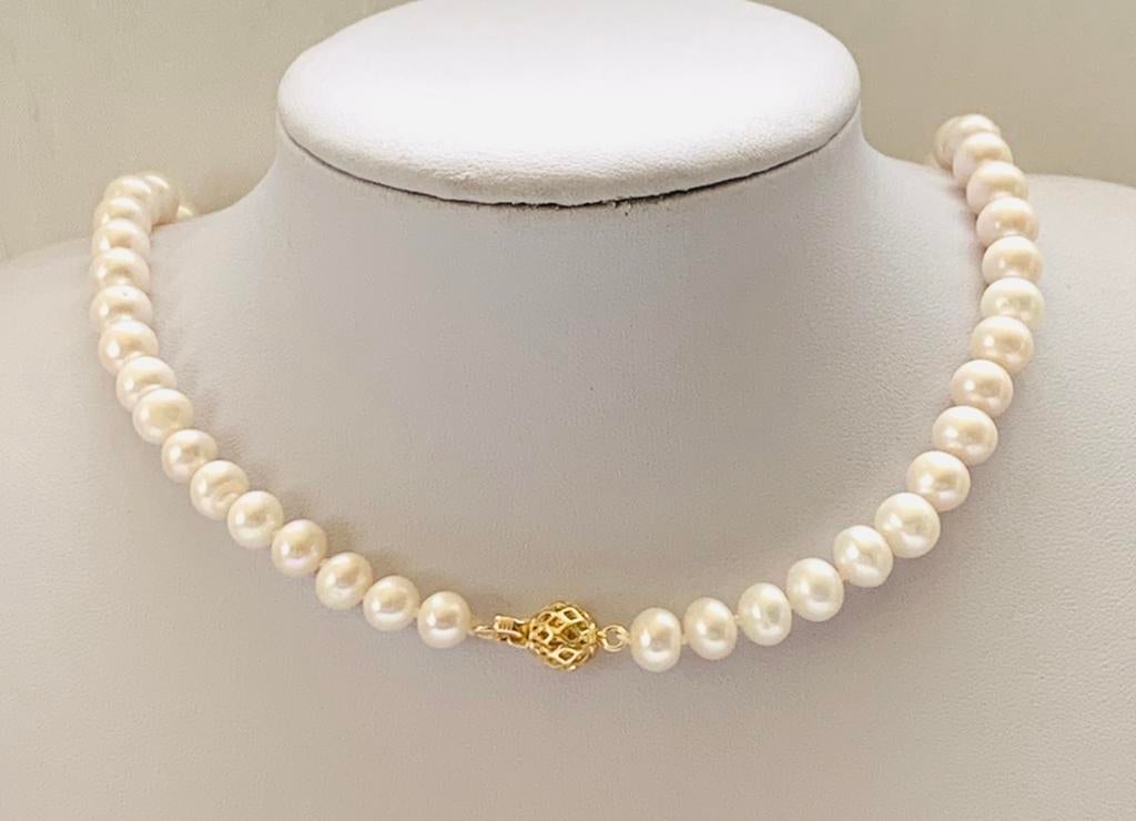 Ketting van barok parels, Ophalen of Verzenden, Nieuw, Goud, Met edelsteen