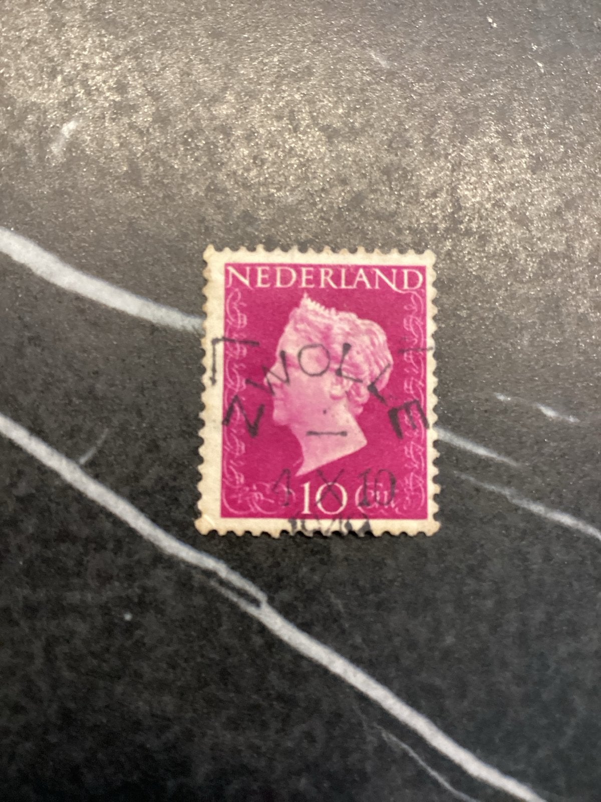 Nederlandse postzegel Koningin Wilhelmina 10 cent Zwolle, Ophalen of Verzenden, T/m 1940, Gestempeld