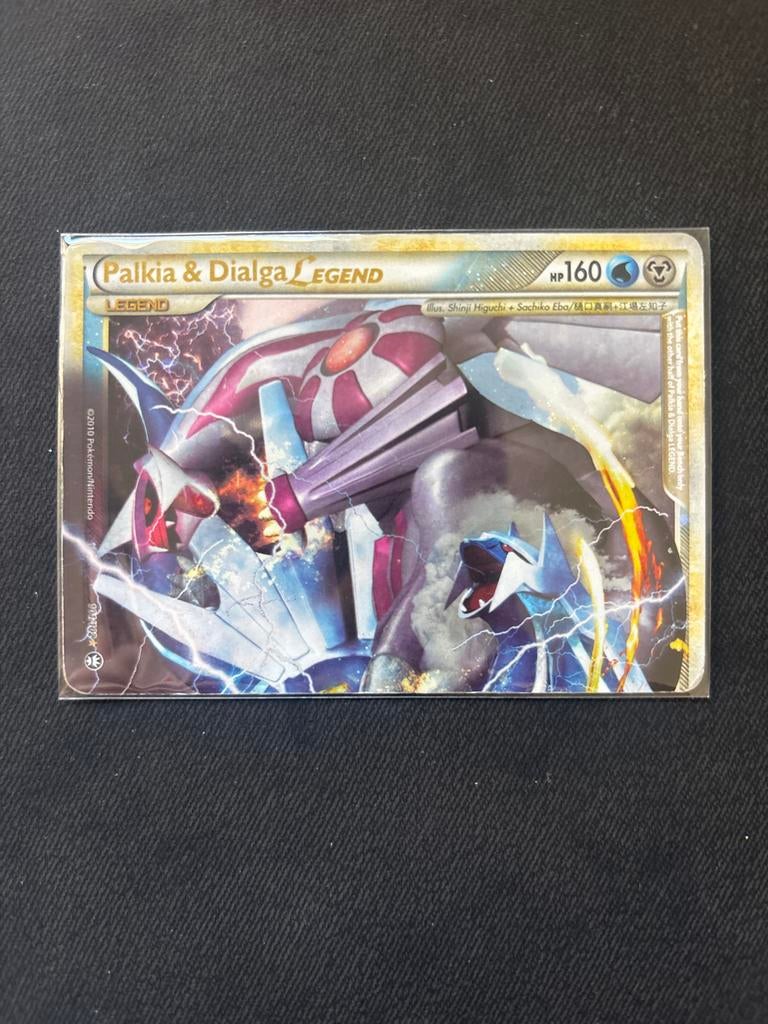Palkia & Dialga Legend Pokémon kaart (Gespeeld), Hobby en Vrije tijd, Verzamelkaartspellen | Pokémon, Ophalen, Gebruikt, Losse kaart