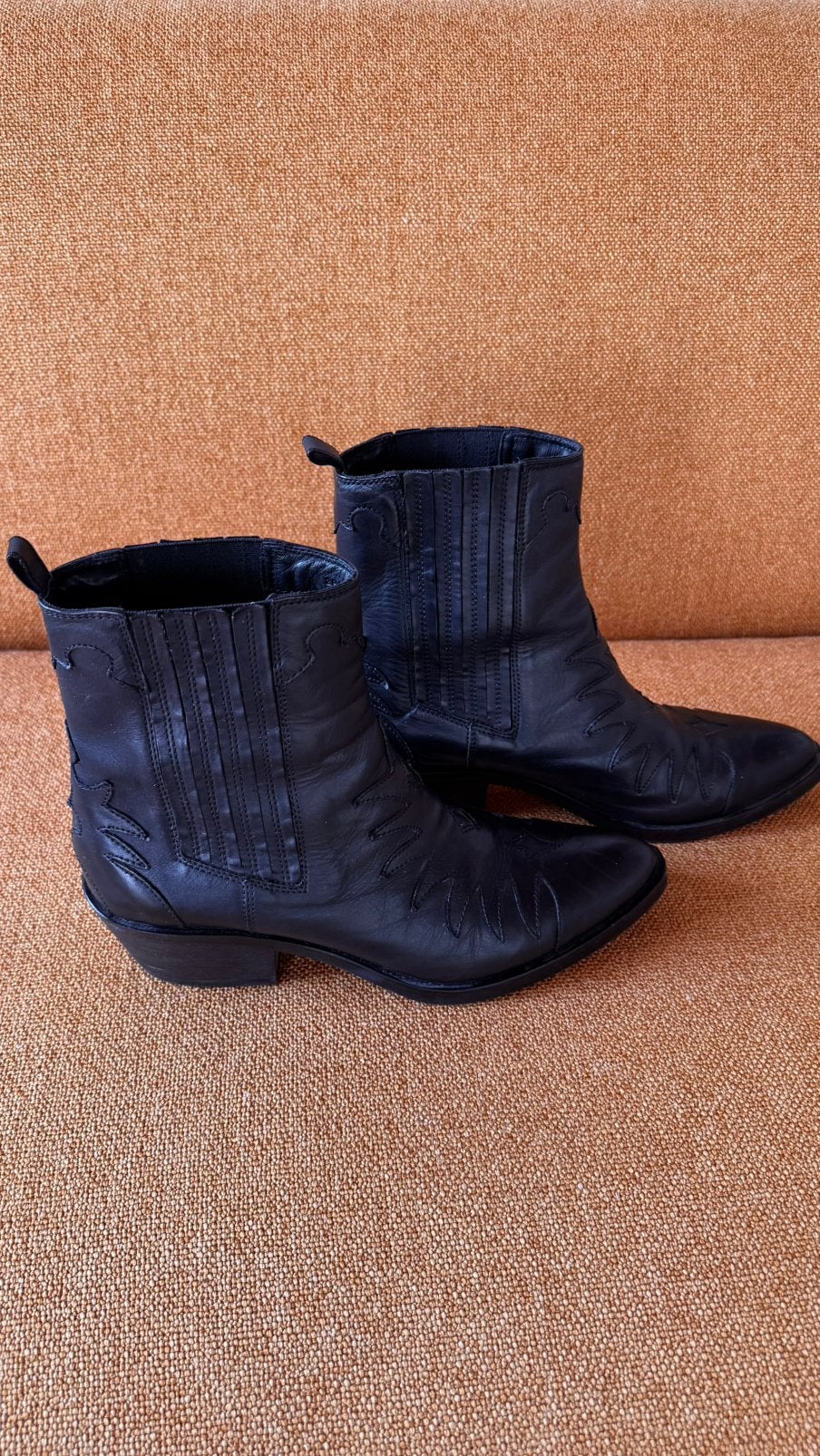 Gioia western boots zwart maat 42, Zwart, Lage of Enkellaarzen, Ophalen of Verzenden, Zo goed als nieuw