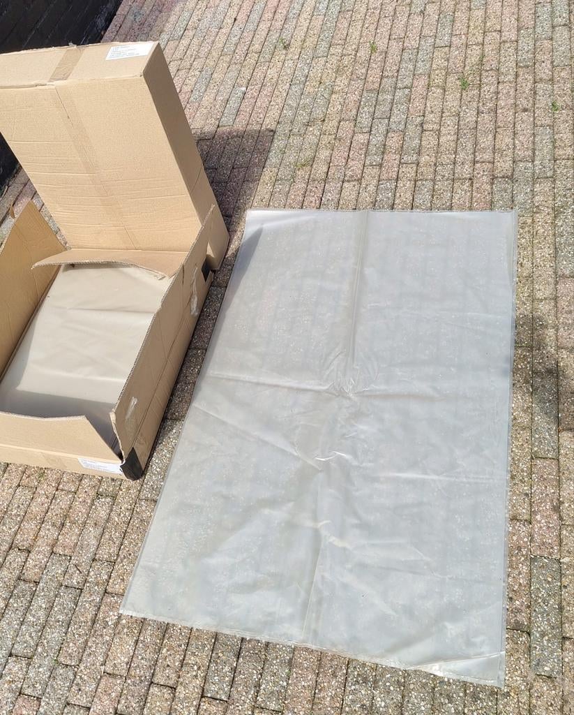 LDPE Vlakke Puinzakken 70x110cm - Transparant (100 stuks), Ophalen of Verzenden, Nieuw
