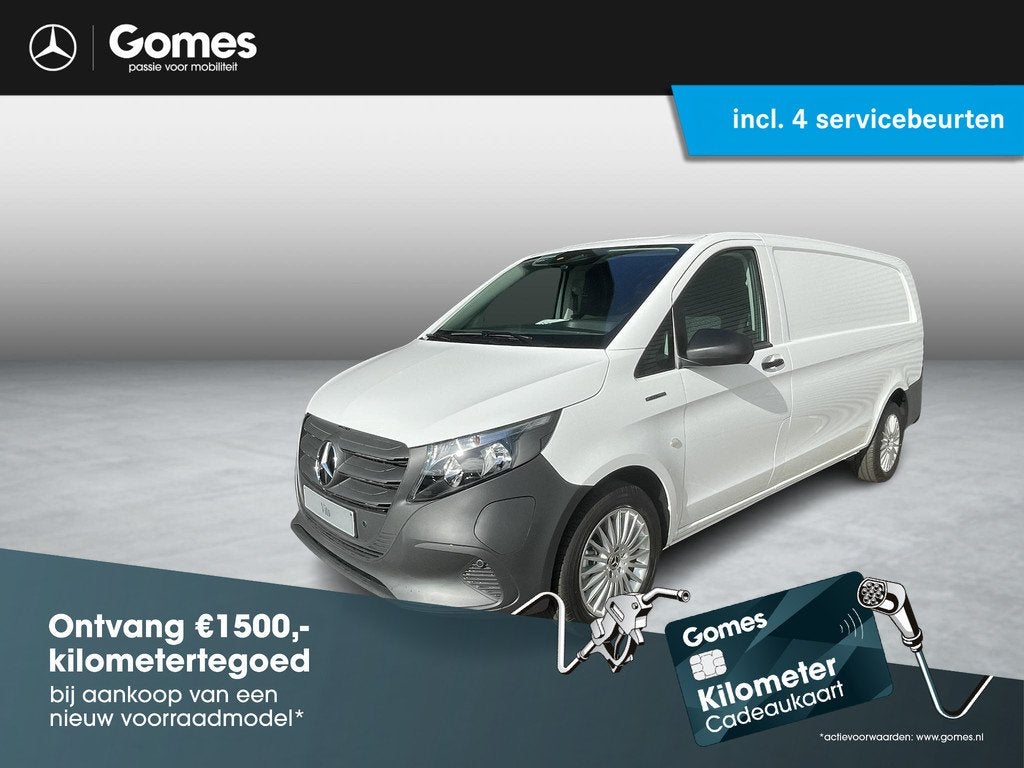 Mercedes-Benz eVito eVito 112 L3 60 kWh Mercedes-Benz eVito, Auto's, Bestelauto's, Stof, 280 km, 116 pk, Wit