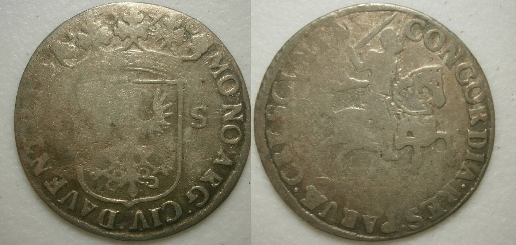 7] Deventer Rijderschelling 1690, Vóór koninkrijk, Zilver, 25 cent, Ophalen of Verzenden