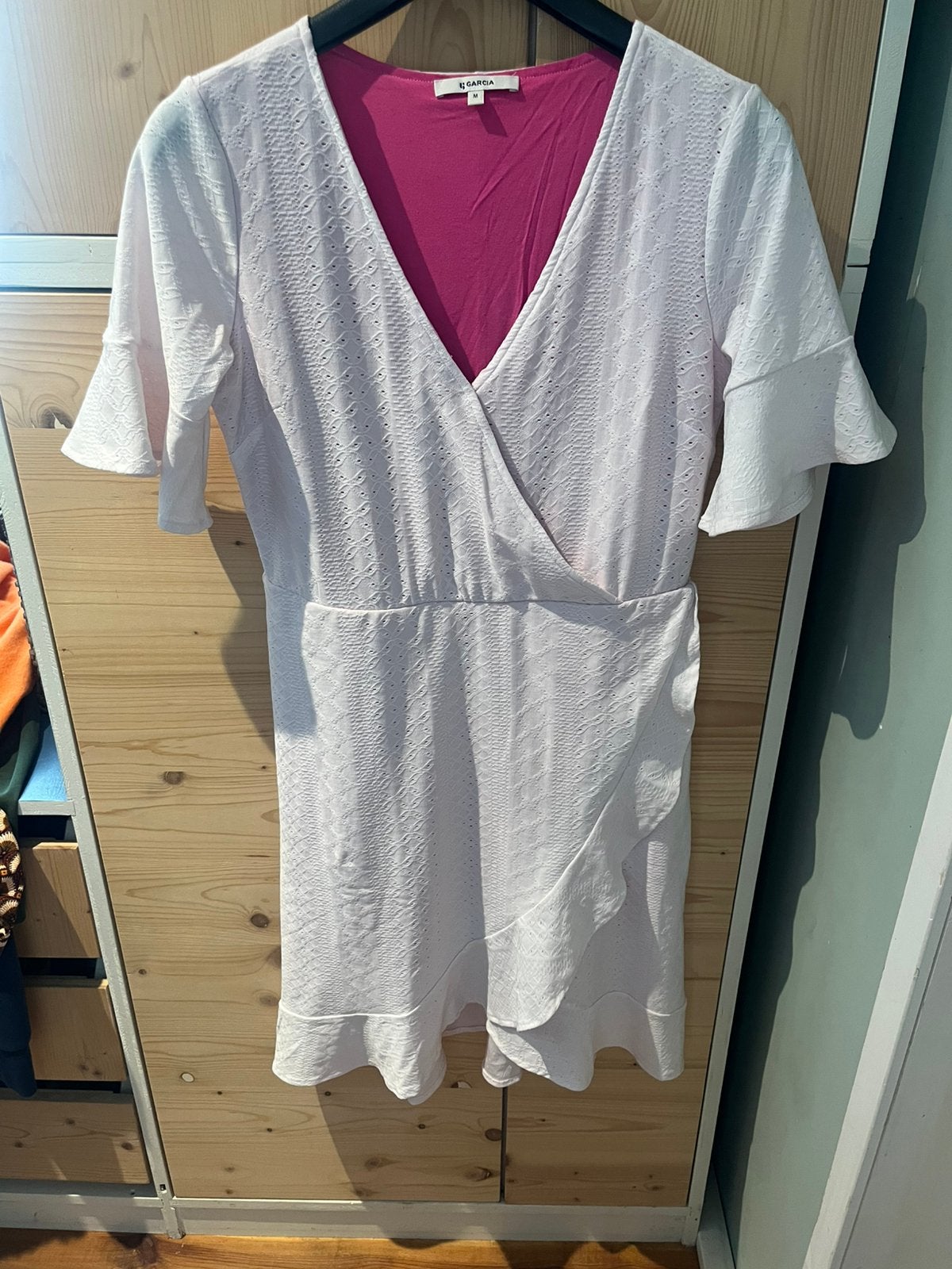 Luchtig jurkje van Garcia, Kleding | Dames, Maat 38/40 (M), Verzenden, Wit, Zo goed als nieuw