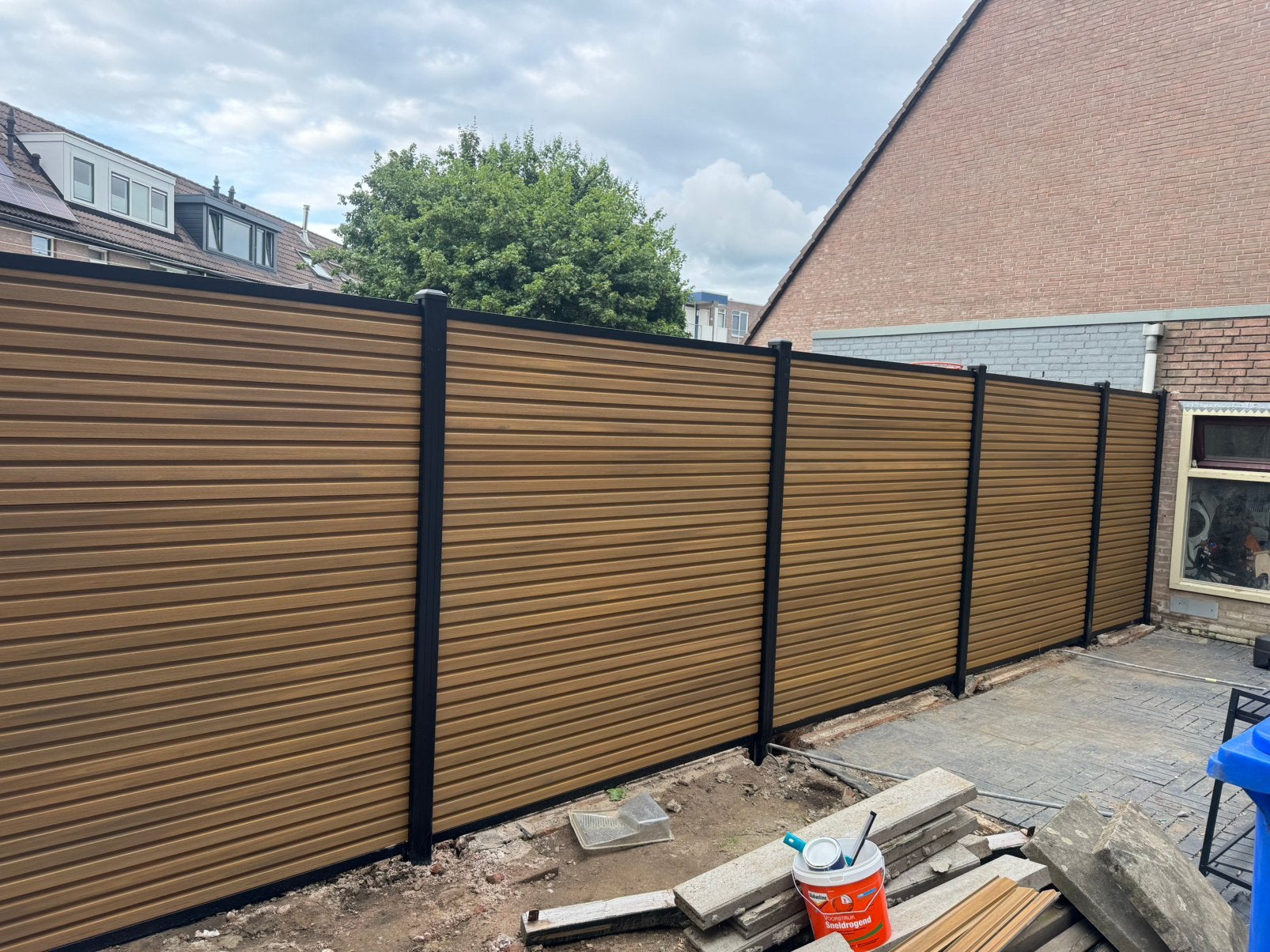 Composiet schutting - Rhombus model, Tuin en Terras, Schuttingen, Ophalen, 1 tot 2 meter, 6 meter of meer, Nieuw