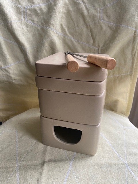 Fondueset mini keramiek van Jens Living, Witgoed en Apparatuur, Ophalen of Verzenden, Nieuw, Waxinelicht, Fondueset