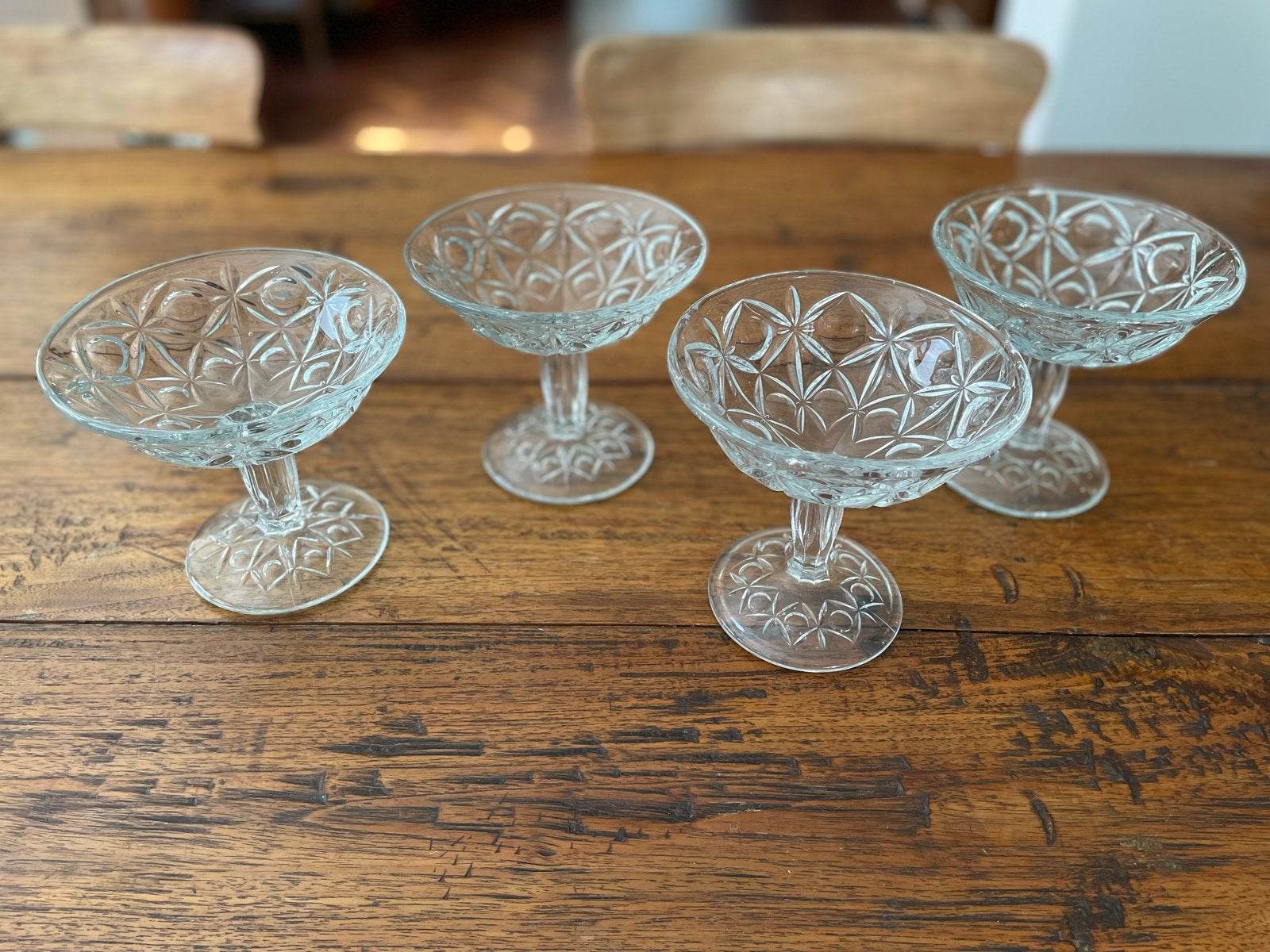 Set van 4 vintage glazen dessertcoupes, Bonbonniere, Ophalen of Verzenden