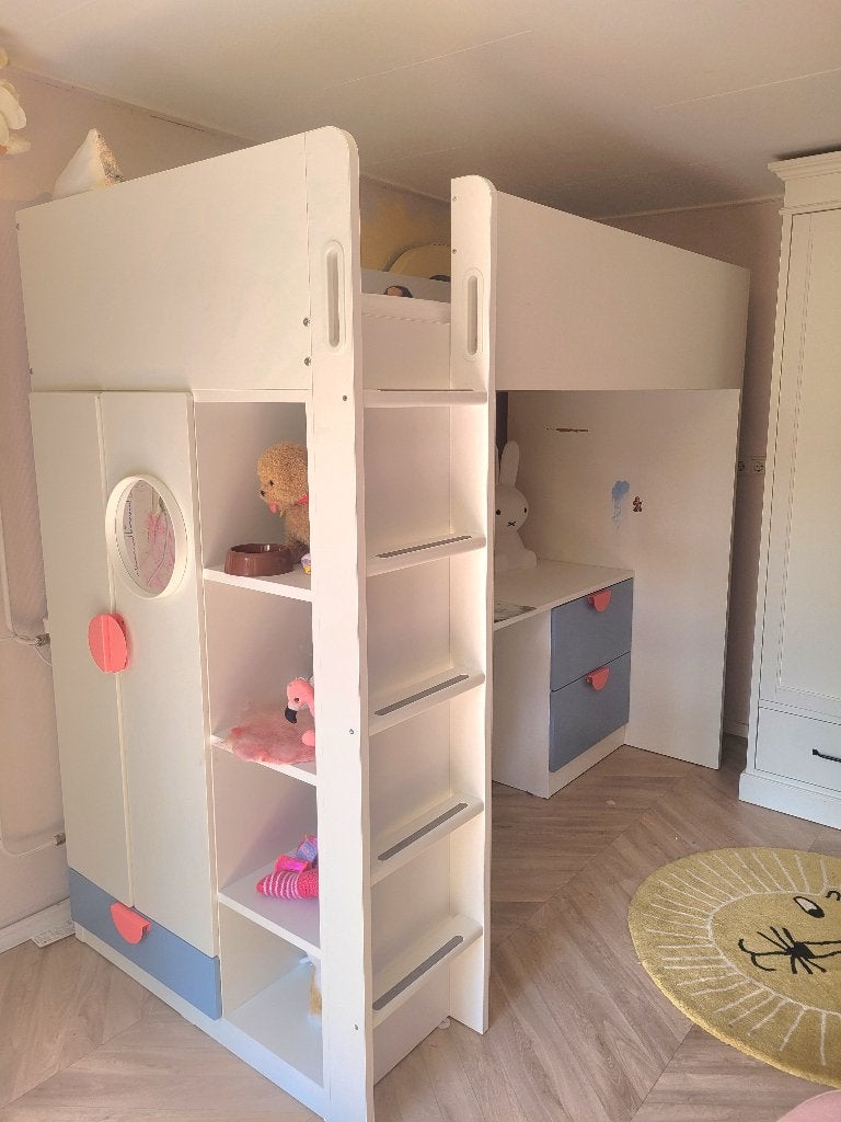 Ikea hoogslaper, Huis en Inrichting, Slaapkamer | Stapelbedden en Hoogslapers, Ophalen, Gebruikt, Eenpersoons, 160 tot 180 cm
