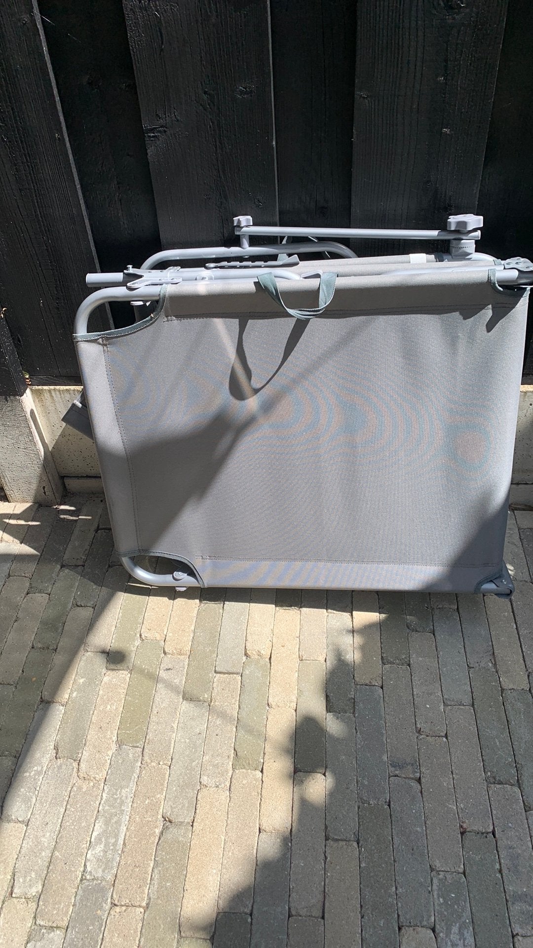Ligbed verstelbaar met zonnedakje, Tuin en Terras, Ligbedden, Ophalen, Zo goed als nieuw, Aluminium, Verstelbaar
