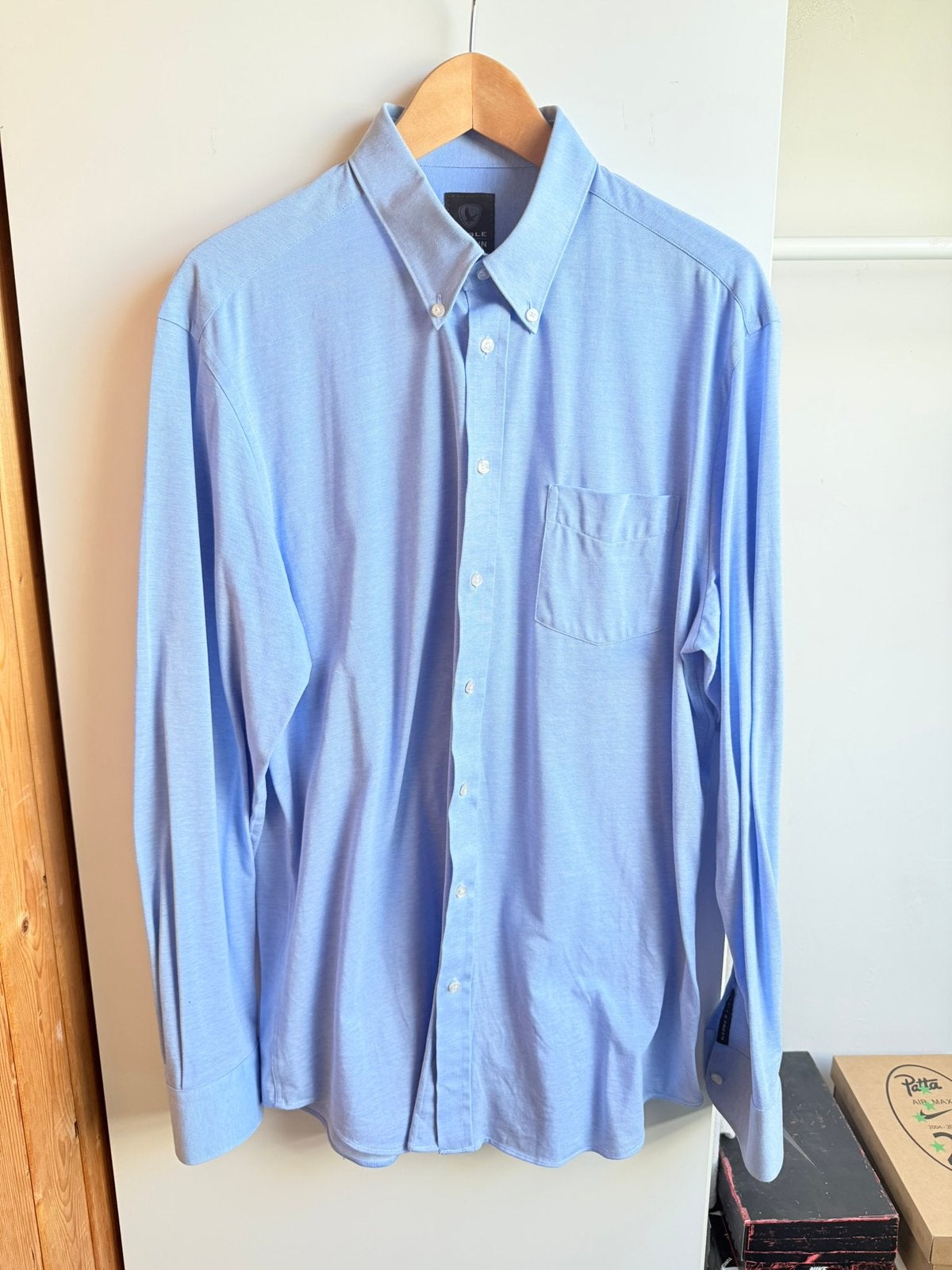 Overhemd Eagle & Brown, maat L, nooit gedragen, Kleding | Heren, Verzenden, Nieuw, Blauw, Halswijdte 41/42 (L)
