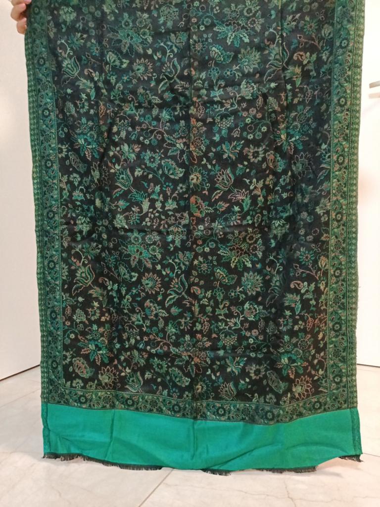 Prachtige Indiase Sjaal met Groen Patroon, Kleding | Dames, Mutsen, Sjaals en Handschoenen, Onbekend, Ophalen of Verzenden, Nieuw