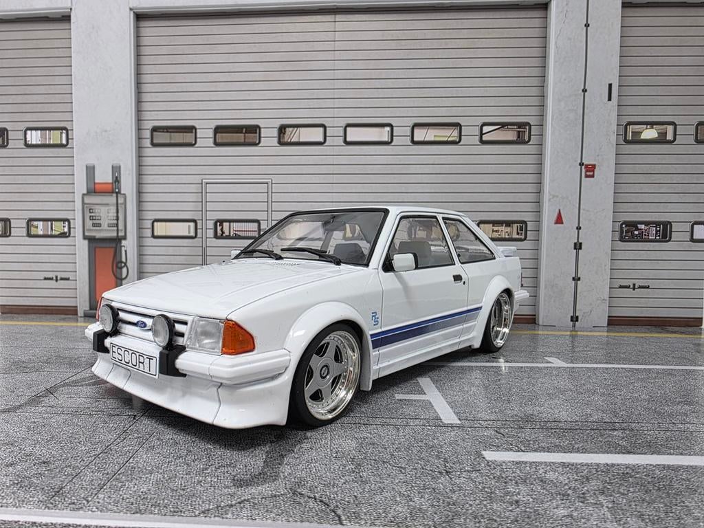 Ford Escort RS Turbo MK3 1985 1:18 in OVP Verbouwd, Ophalen of Verzenden, Nieuw, Overige merken