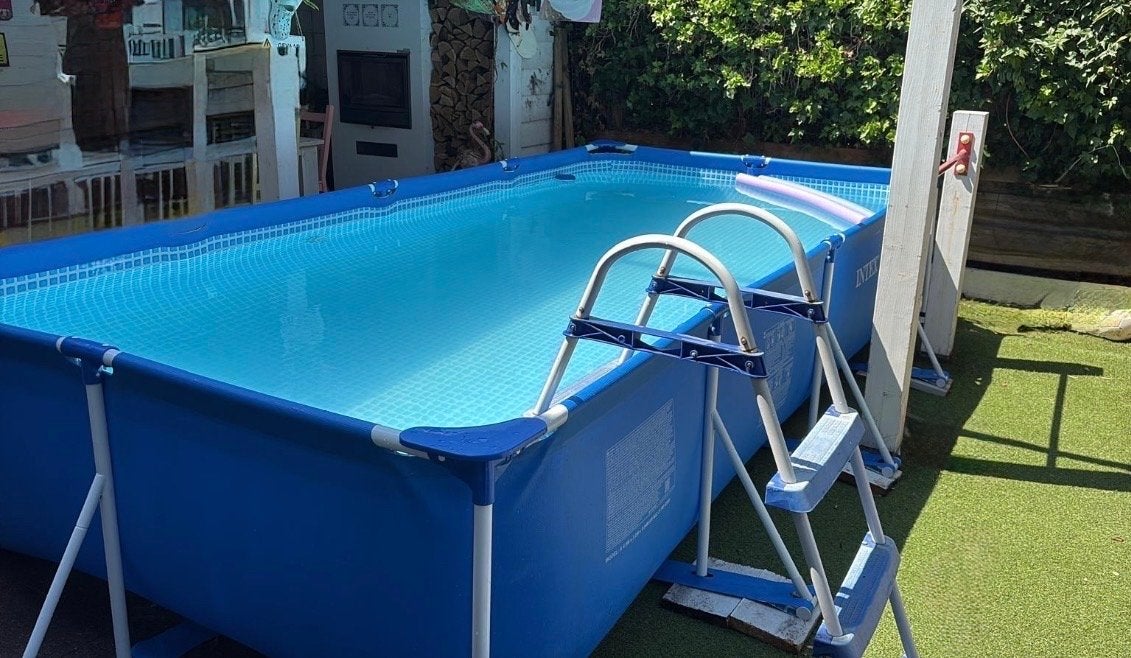 Intex zwembad met zandfilterpomp en solarverwarming, Tuin en Terras, Ophalen, Gebruikt, 200 tot 300 cm, 80 tot 120 cm