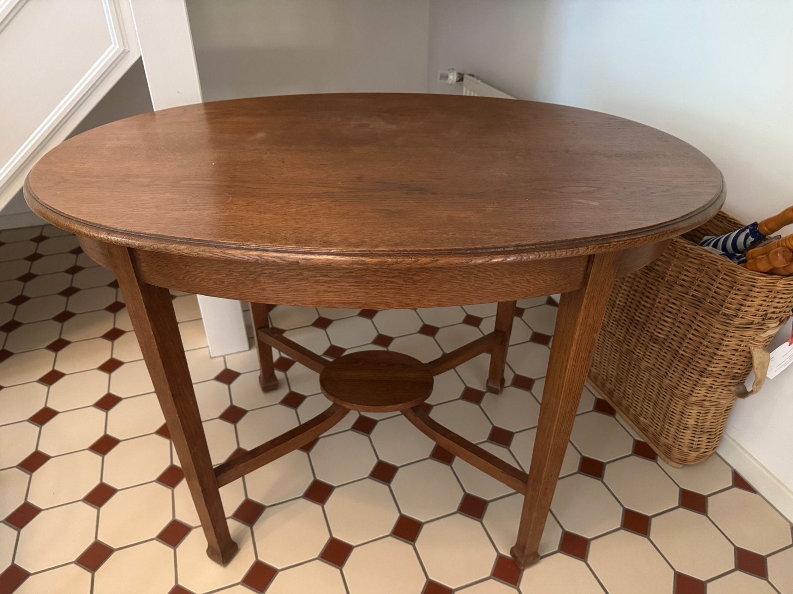Antieke ovale eiken tafel, Ophalen