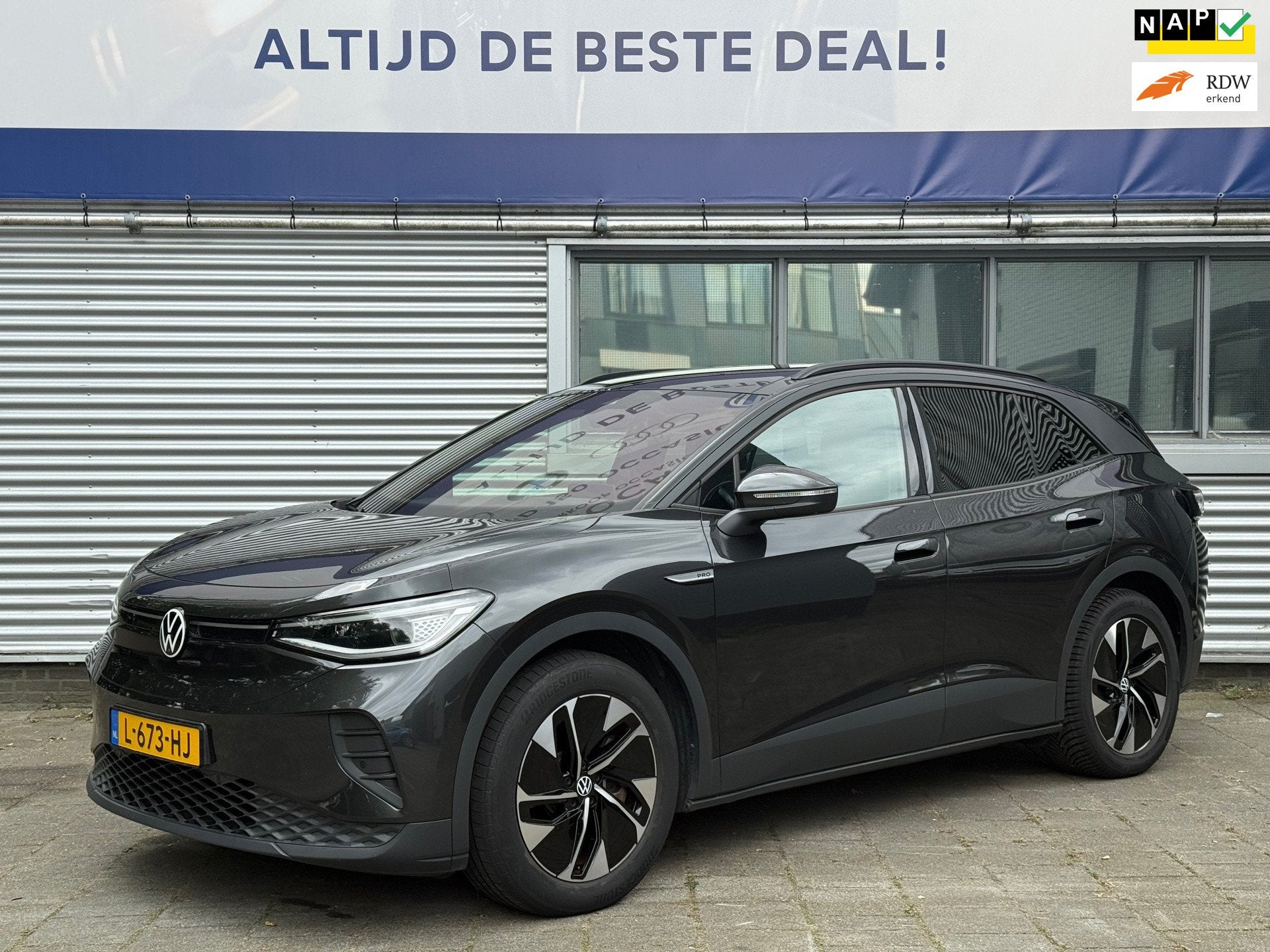 Volkswagen ID.4 Tech 77 kWh l 91,4% SOH l Pano l Camera l VD, Automaat, Gebruikt, Zwart, Origineel Nederlands