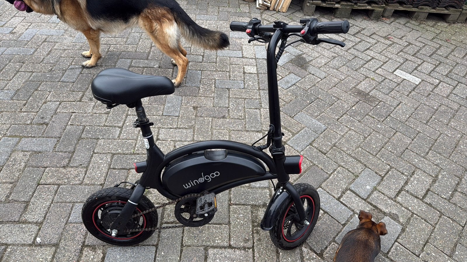 Windgoo opvouwbare elektrische fiets, Fietsen en Brommers, Elektrische fietsen, Zo goed als nieuw, Minder dan 47 cm, 30 tot 50 km per accu