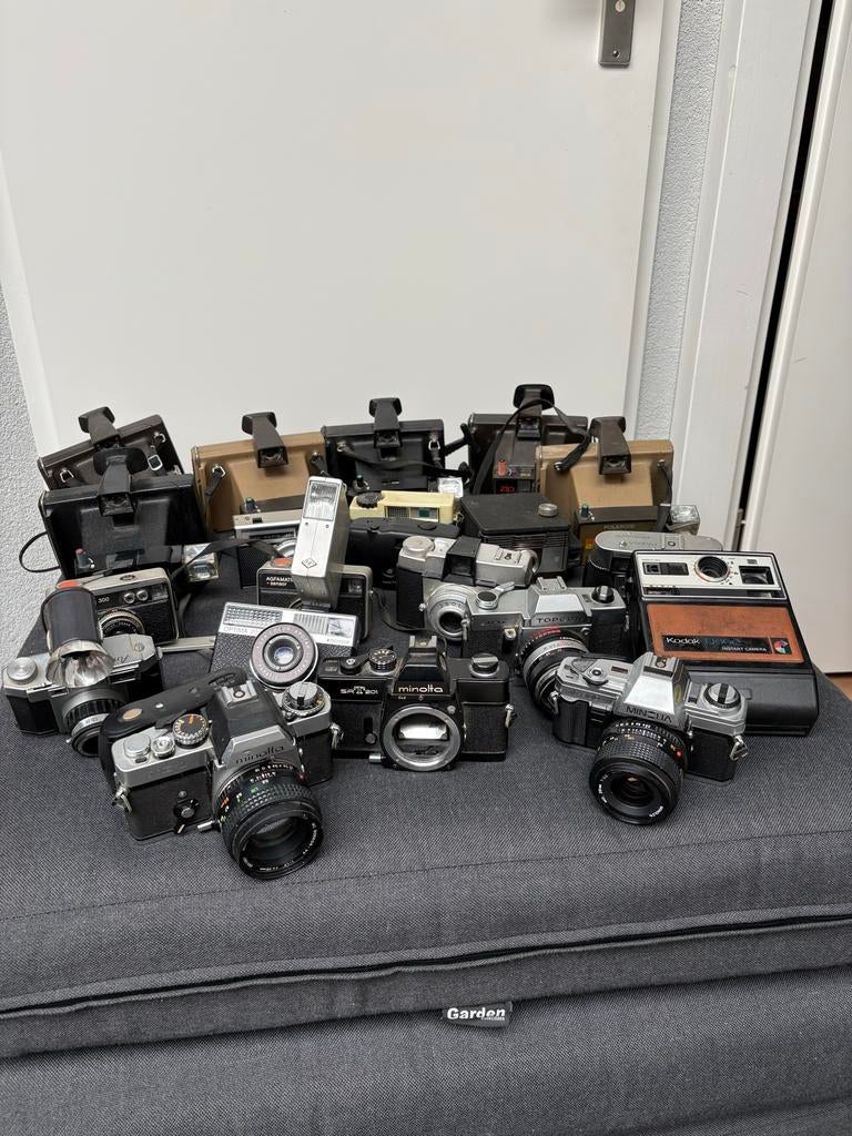 Grote collectie vintage camera's - diverse merken en types, Ophalen, Gebruikt, Polaroid, Overige Merken