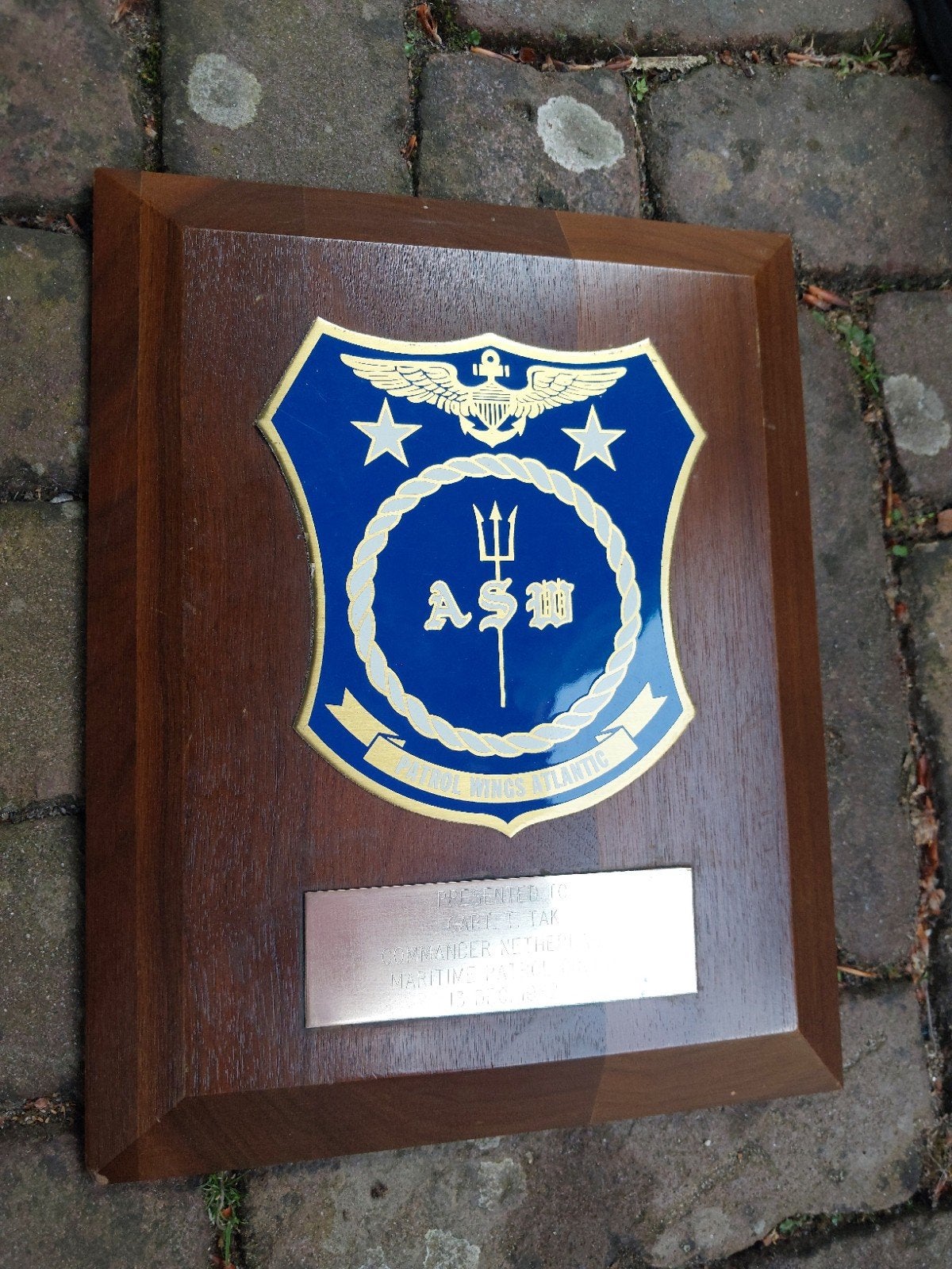 Vintage Marine Plaquette - Patrol Wings Atlantic 1982, Ophalen of Verzenden, Gebruikt