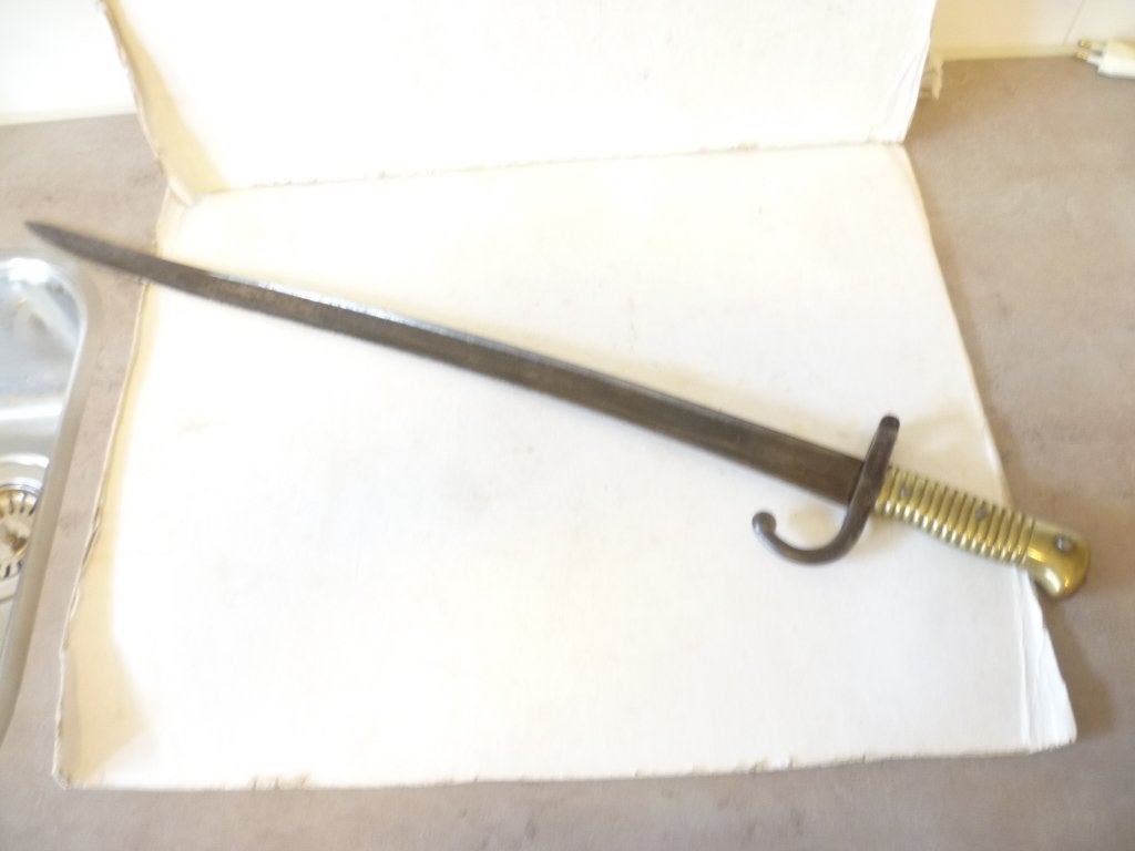 Franse Sabel Bajonet 1874 Chassepot Infantryrifle model 1866, Verzamelen, Ophalen of Verzenden, Overige soorten, Overige gebieden