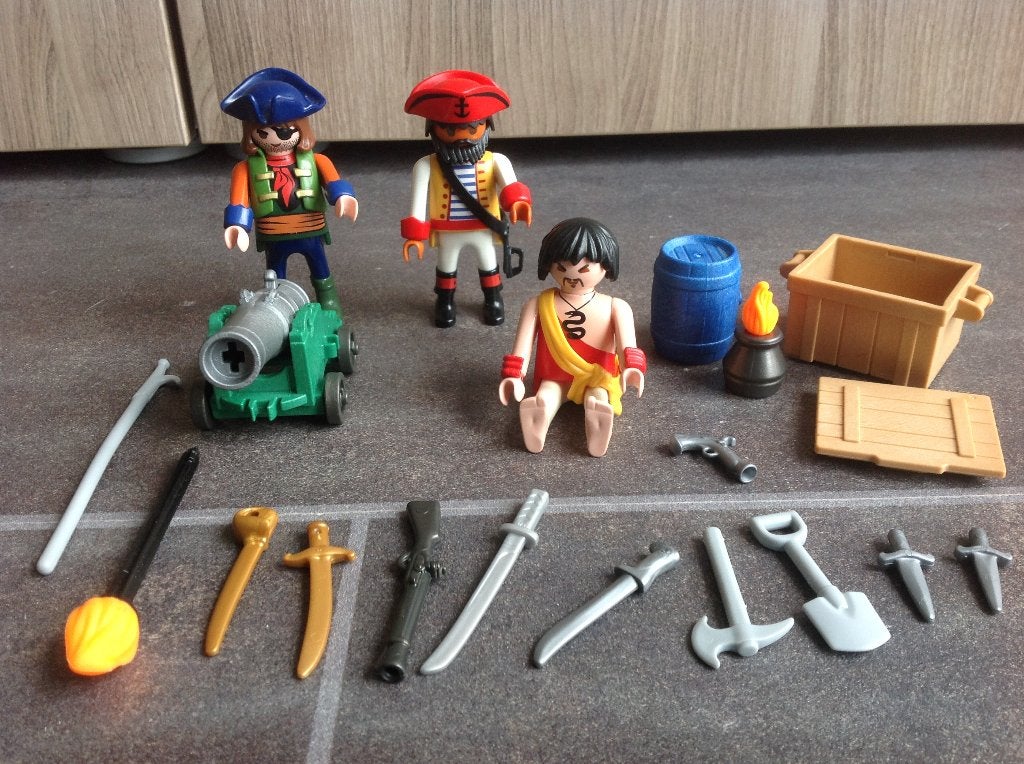 Playmobil 5136: Piraten met wapens en schietkanon - Compleet, Ophalen of Verzenden, Zo goed als nieuw