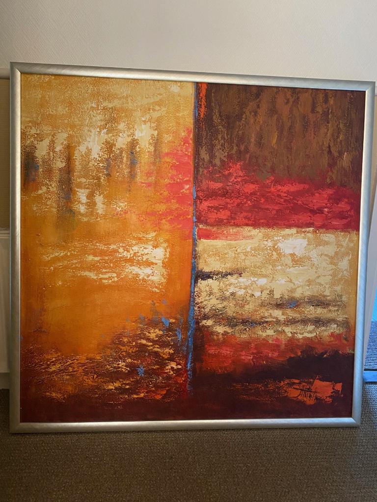 2 Abstracte schilderijen 1 van Jan Thiele, Antiek en Kunst, Ophalen