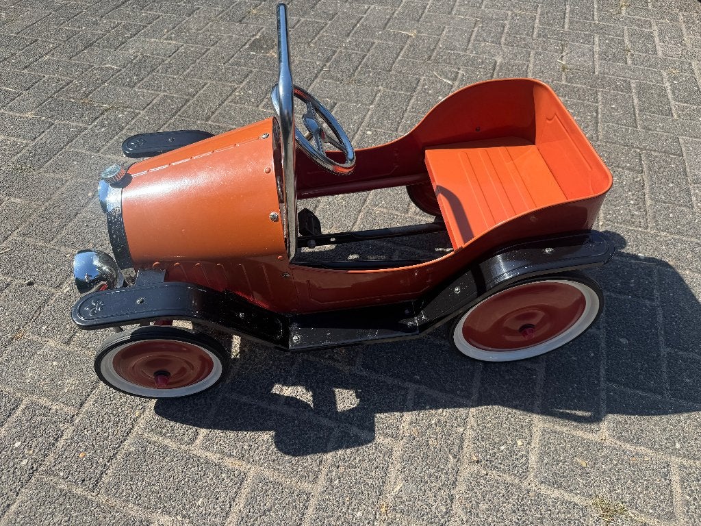 vintage trapauto rood/bruin met sidepos zgan, Ophalen of Verzenden
