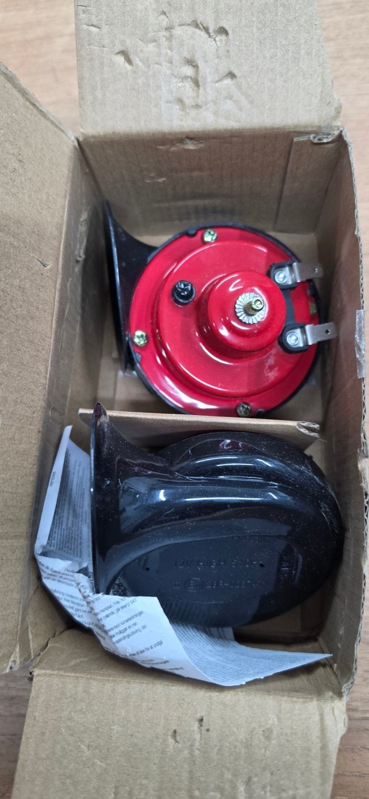 Nieuwe 12V Auto Claxon Set - Rood en Zwart, Auto-onderdelen, Ophalen of Verzenden