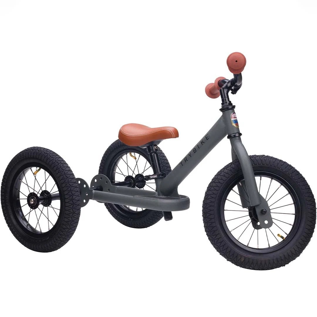 Trybike loopfiets 2-in-1 grijs - Gebruikt, Kinderen en Baby's, Speelgoed | Buiten | Voertuigen en Loopfietsen, Ophalen, Zo goed als nieuw