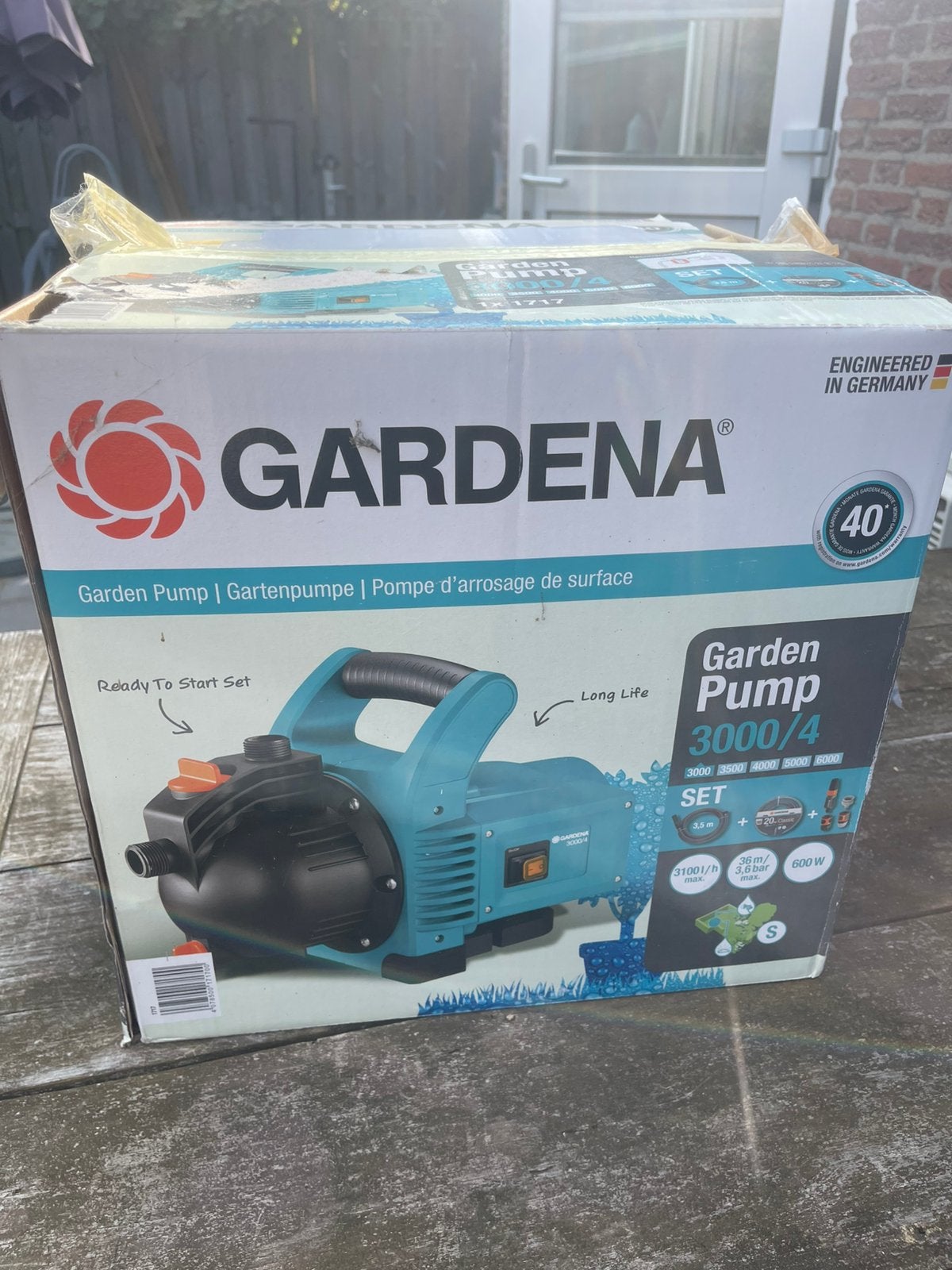 Gardena tuinpomp 3000/4, Tuin en Terras, Ophalen of Verzenden, Zo goed als nieuw, Elektrisch, Overige typen