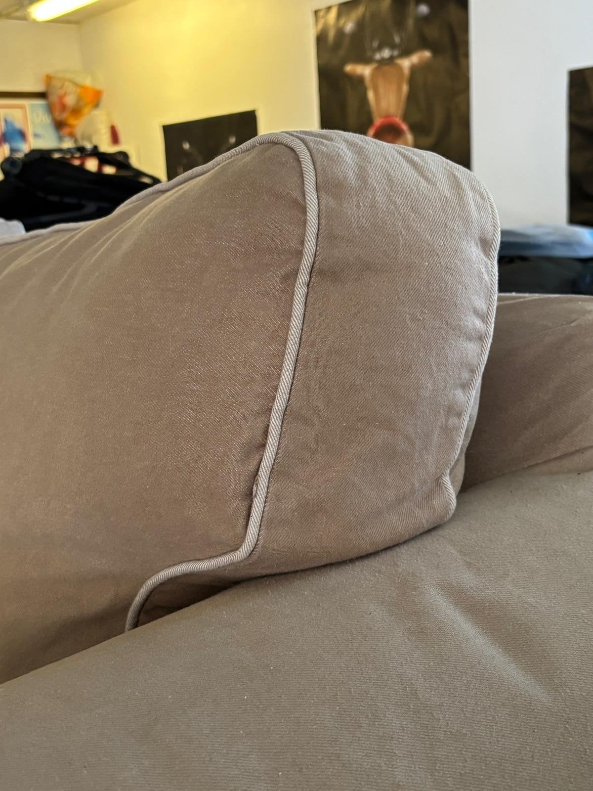 IKEA Ektorp 3-zitsbank - Beige/Zandkleurig, Huis en Inrichting, Banken | Bankstellen, Ophalen, Gebruikt, Klassiek, Comfortabel