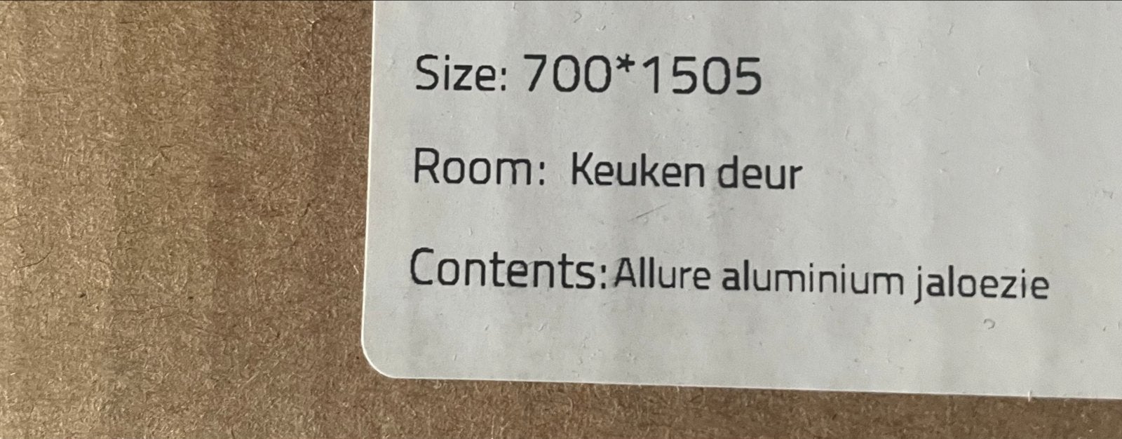 Allure aluminium jaloezie 70x150.5 cm - Keukendeur, Ophalen, Minder dan 50 cm, Nieuw, Grijs
