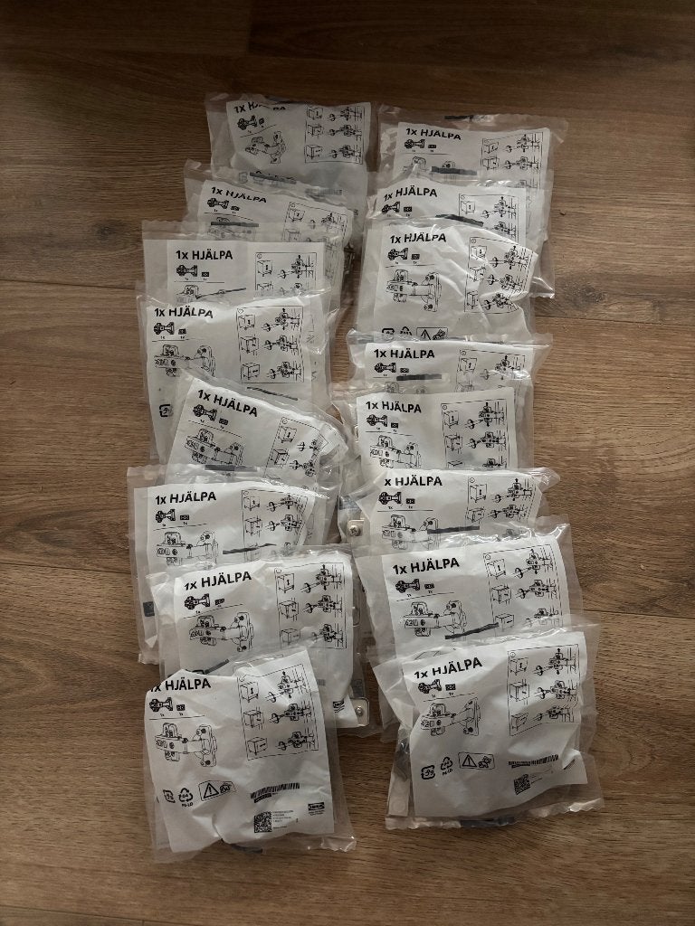 16x nieuw Hjälpa IKEA kast scharnieren, Ophalen, Nieuw, IJzer, Scharnier