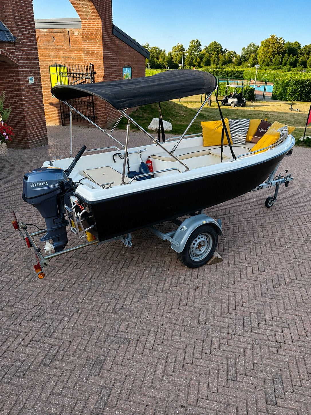 Topcraft 405 FUN yamaha 9.9pk 4 takt en trailer nieuwstaat, Ophalen, Zo goed als nieuw, Topcraft, Elektrische start