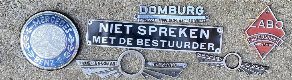 OV BUS bordjes emblemen, Verzamelen, Verzenden, Gebruikt