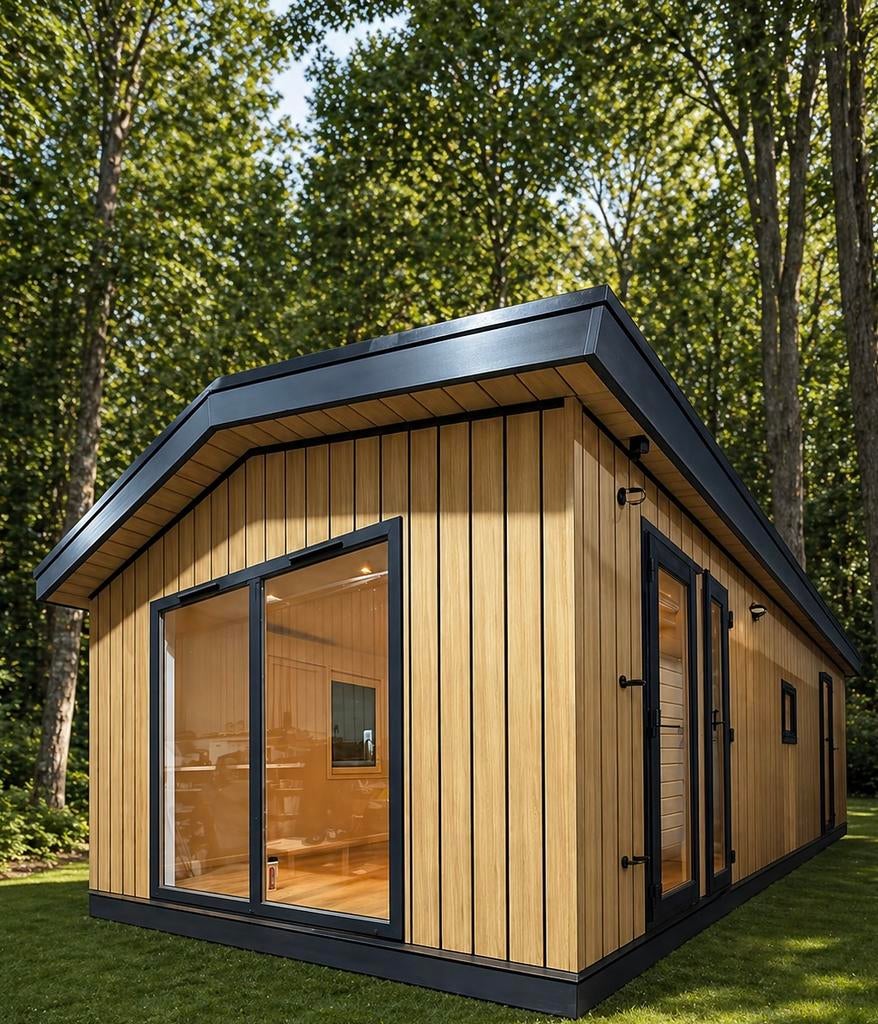 Kavel eigen grond met nieuw chalet op Veluwe - Hond- Natuur, Vakantie, In bos, Wasmachine, 2 slaapkamers, Recreatiepark