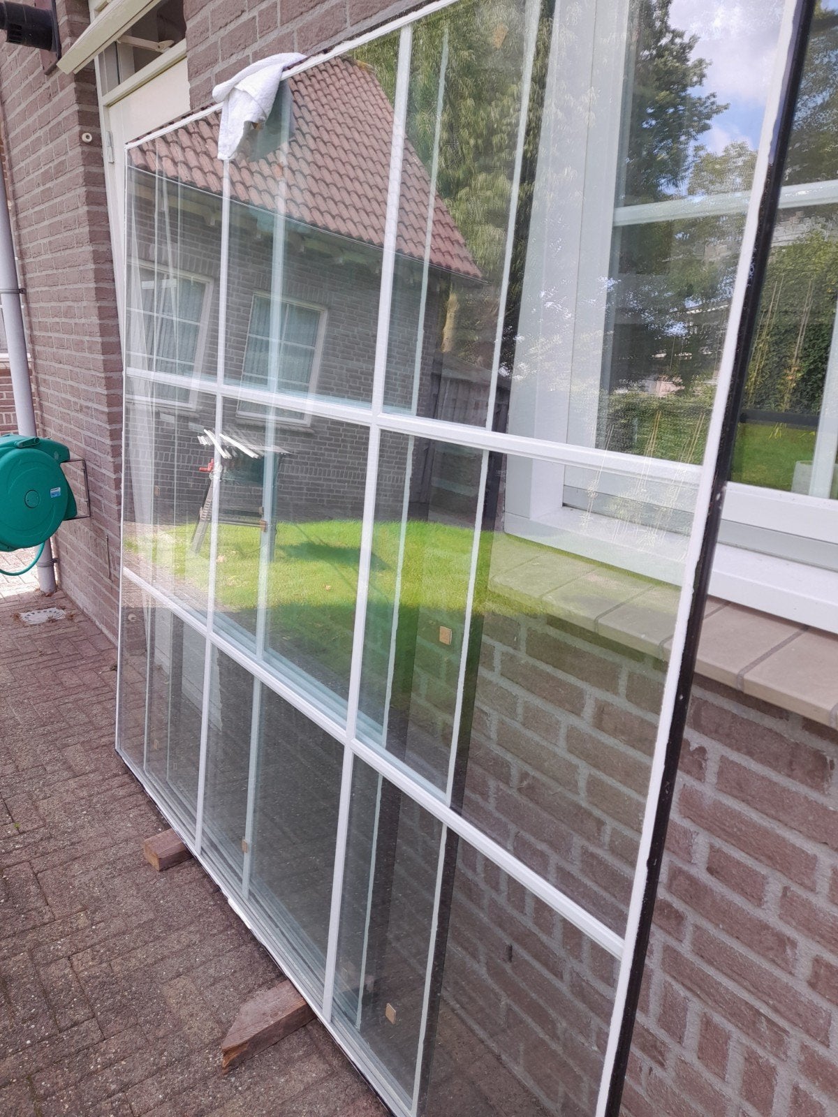 5 prachtige ramen met kruisroeden, Ophalen, Gevelraam of Ruit, Gebruikt, 160 cm of meer