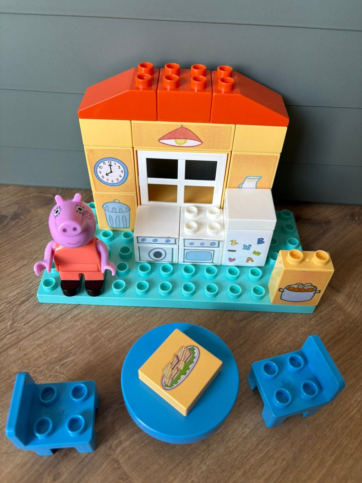 Peppa Pig blokkenset huisne, Ophalen of Verzenden, Zo goed als nieuw, Duplo