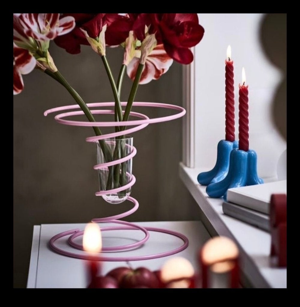 IKEA x Gustaf Westman spiraalvaas – NIEUW IN DOOS, 32 cm, Nieuw, Ophalen of Verzenden, Roze